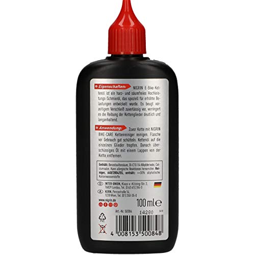 Nigrin fietskettingolie E-bike 100 ml grijs, 100 ml - Image 3