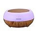 Aromatherapy Essential Oil Diffusers, 300ml Ultrasonic Air Humidifier Ominihome with 4 Timer Settings,7 Color Changing LED Waterless Auto off Wood Grain, 2 Mist Mode, Birthday Gift