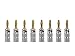 Banana Plugs,24k 8pcs Gold Plated Speaker Banana Plugs for Speaker Cable GHWL