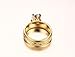 Womens Stainless Steel Cubic Zirconia Solitaire Ring for Engagement Wedding Band Promise,Gold,Size 8