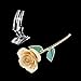 24K Beige Rose Christmas Gifts for Her, Dipped Gold Rose Eternity Love Real Golden Plated Preserved Eternal Flower with Rose Stand Present for Wife/Mom/Grandma (Beige)