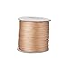 NBEADS 185yards/roll Leather Sewing Stitching Flat Waxed Polyester Cord, Bead Cord, Goldenrod, 0.5mm in Diameter