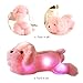WEWILL Creative Night Light LED Stuffed Animals Lovely Dog Glow Plush Toys Gifts for Kids 18-Inch (Pink)
