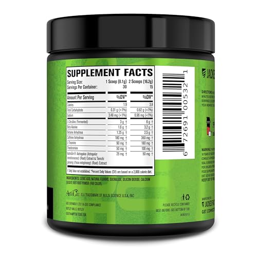 Jacked Factory NITROSURGE Pre Workout Supplement - Endless Energy, Instant Strength Gains, Clear Focus, Intense Pumps - NO Booster & Preworkout Powder with Beta Alanine - 30 Servings, Cherry Limeade