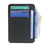RFID Wallet Front Pocket Mini - Protective Minimal Wallets for Men and Women (Black)