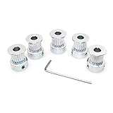 Witbot Aluminum GT2 Timing Belt Pulley 20Teeth bore 6.35mm for RepRap 3D Printer(Pack of 5pcs)
