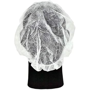 G & F Products 13040-100 Disposable Bouffant Caps Hair Net, Spun-Bonded Polypropylene, Non-Woven, Medical, Labs, Nurse, Tattoo, Food Service, Health, Hospital, White, 100/Sleeve