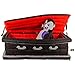 Halloween Haunters Animated 6 Foot Long Inflatable Black Coffin with a Rising Dracula Vampire and LED Lights Indoor Outdoor Yard Lawn Prop Decoration - Blow Up Graveyard Haunted House Party Display