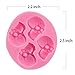 Chocolate Candy Molds - Halloween Skulls Fondant Mold for Cake Decoration Set of 3