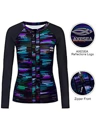 AXESEA - Traje de baño de manga larga para mujer con protección solar UV