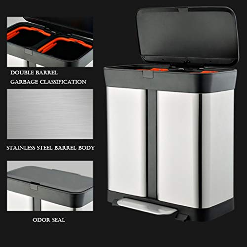 Contenedor de Reciclaje Bote de Basura al Aire Libre Grande del Bote de