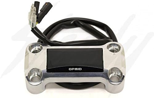 Opmid Top Indicator Thermometer & Voltmeter Gauge with Mount for Grom 125 - Silver