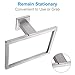 Hand Towel Ring, Aomasi SUS304 Stainless Steel Suqare Bath Towel Holder Modern Style, Brushed Nicked…