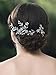 Unicra Bride Wedding Handmade Headpiece Bridal Headband Hair Vine Decorative Hair Accessories for Brides Silver