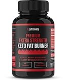 Extra Strength Keto Fat Burner Weight Loss Pills Designed to Push Optimal Ketosis Performance and Boost Energy; Patented BHB Salts, Non-GMO; 60 Capsules for Men & Women