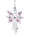 Anna Crystalworld Rainbow Guardian Angel Crystal Suncatcher for Home/Car Decoration & Porch Decor & Hangings Crystal Glass Ornament (Pink)