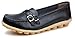 Kunsto Women's Leather Loafer Shoes Slip On US Size 8.5 Black
