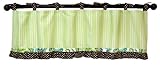 My Baby Sam Paisley Splash Curtain Valance, Lime