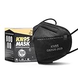 KN95 Face Masks Black Adults - 100 Pack KN95