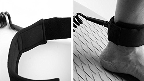 10' Coiled SUP Leash Inflatable Paddle Board Leash with or Without Waterproof Wallet (Only 1pc Ankle Leash)