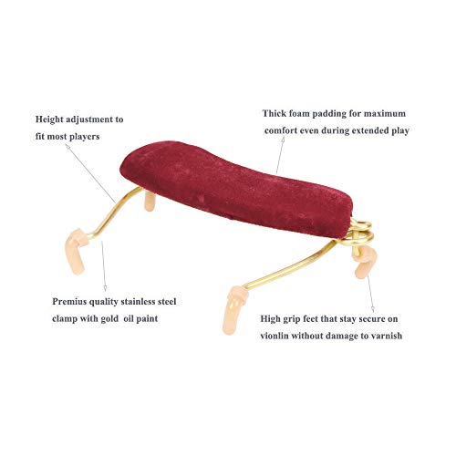 Violin Shoulder Rest Accessories Violin 4/4 3/4 Full Size Shoulder Rest Viola Adjustable Violin Chinrest 4/4 Parts and Accessories Electric Violins Chin Neck Rest Pad