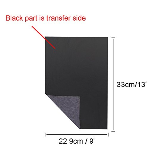 Zehhe 80 Sheets 9 x 13 Inches Black Carbon Transfer Tracing Paper for Wood, Paper, Canvas and Other Art Surfaces