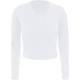Ballet Wrap Top Girls Dance Sweater for Girls Long Sleeve Cardigan for Kids Toddler 3-11 Years