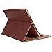 iPad Air 2 Case, YEONPHOM Ultra Slim Light Weight Sleep Awake Smart Leather Stand Folio Case Cover with Multiple Viewing Angles, Document Card Pocket for Apple iPad Air 2 (iPad 6) - Brown