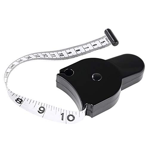 Body Fat Measuring Tape Retraction Tape Measure Push-Button Retraction Locking Pin Accurate Sturdy Vinyl Tape Measurement