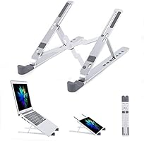 Laptop Ständer, OCDAY Notebook Ständer für MacBook Pro/Air HP, MateBook, Lenovo alle 10"~15.6" Notebooks (Silber)
