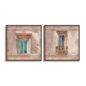 Framed Canvas Wall Art for Living Room, Bedroom Window Theme Canvas Prints for Home Decoration Ready to Hang - 16"x16"x2 Panels