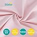 Pink Crib Skirt Pleated with White Lovely Pompoms, Bedding Dust Ruffle for Girls, 14