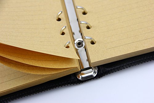 A6 Journal Refills Kraft Inserts - 5 x 7 Binder Filler Papers, 120 Sheets / 240 Writing Pages, Lined