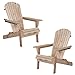 UHOM Outdoor Adirondack Wood Chair Foldable Patio Lawn Garden Furniture Set of 2