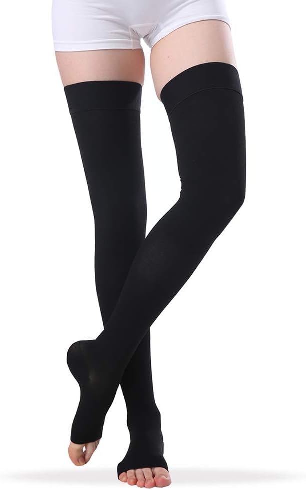 SWOLF Thigh High Compression Stockings Firm Support 2030 mmHg Medical