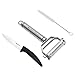 May Fifteenth 3 Pieces Stainle Steel Rruit Knife Peeler Set with Cleaning Brush & 4