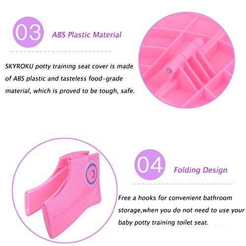 image for Travel Portable Folding Potty Training Toilet Seat Cover, SKYROKU Non 