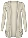 Fashion Wardrobe Womens Long Sleeves Drop Pocket Boyfriend Cardigan Ladies Open Casual Tops 8-14 (USA 10-12 / UK 12-14 (M/L), Beige)