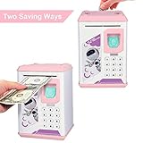 Lefree Coin Bank,Piggy Bank,Electronic ATM Bank,Mini ATM Electronic Coin Bank,Safe with Password ATM Bank,Best Gift for Children,, New Year's Gift,Pink