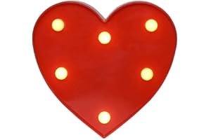 Amzure LED Marquee Letter Heart Lights Sign 26 Alphabet Light Up Letters Sign for Night Light Wedding Birthday Party Battery Powered Christmas Lamp Home Bar Decoration