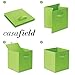 Casafield Set of 6 Collapsible Fabric Cube Storage Bins, Lime Green - 11