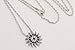 Sun Shape Special Design Turkish Evil Eye Handmade 925 Sterling Silver Round Cut Sapphire White Topaz Rhodium Necklace