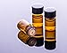 CULINAIRE Amber Essential Oil Bottles Glass Sample Bottles Mini Bottles with Orifice Reducers Black Caps 2 Dropper and a Gold Glass Pen 24 Pack 2 ml