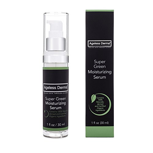 Ageless Derma Super Green Moisturizing Serum with Certified Organic Ingredients