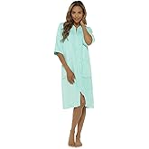 Fashion Junction Ladies/Womens 100% Cotton Terry Towelling Zip Front Dressing Gown/Bathrobe/Housecoat