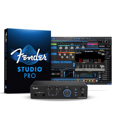 Fender Quantum LT 4 | 4x2, 24 Bit / 192 kHz USB-C Audio-Interface | Geeignet fuer kleine Ensembles, Duos oder Multi-Source-Aufnahmen