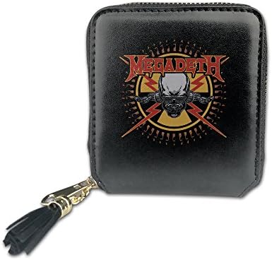 Woman Megadeth Fashion Square Zpper Wallet Coin Purses Money Pouch Bags Card Holder Handbag Wallet