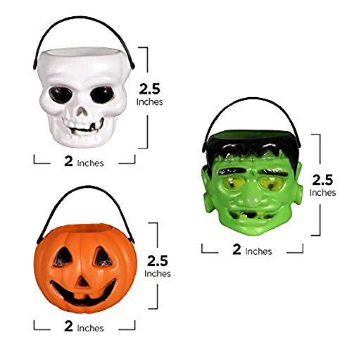 Windy City Novelties Mini Halloween Pumpkin Candy Bowl Holder Decor for