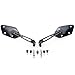 Krator Custom Rear View Mirrors Black Pair w/Adapters Compatible with Honda Ruckus Aero Z EZ 50 90