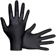 Raven SAS66518 SAS Safety Powder Free Examination Black Nitrile Gloves - 7 Mil Large